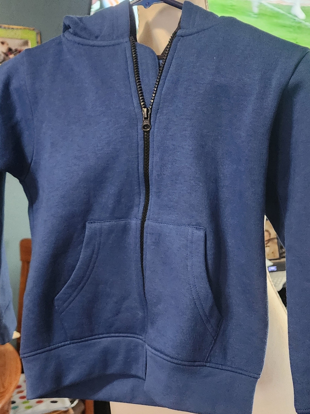 True Religion Kids Navy Blue Zip Hoodie Jacket Sz Medium (5/6)